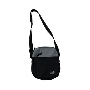 Puma Crossbody Messenger Bag Black Gray Adjustable Strap Sport Travel Pouch